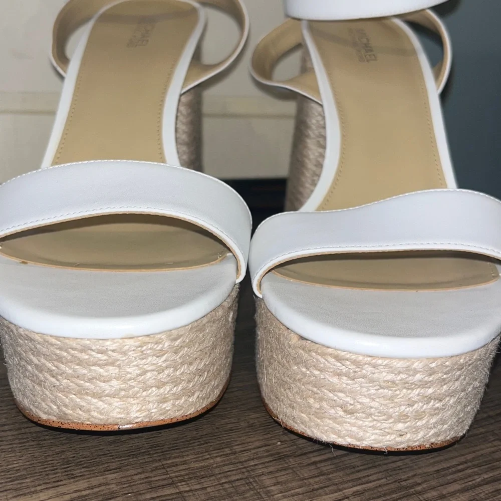 MICHAEL Michael Kors Ashton Ankle-Strap Espadrille Platform Sandals sz 10 NWT